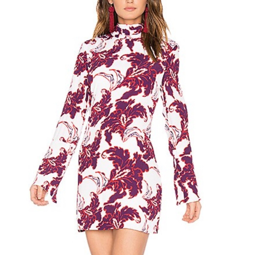 Elliatt Red and White Floral Blouse